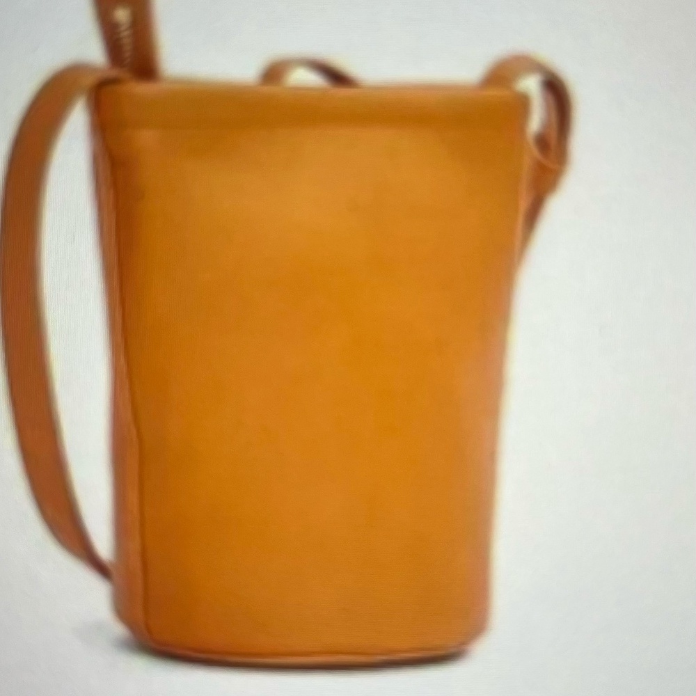 Mansur Gavril orange mini bucket bag